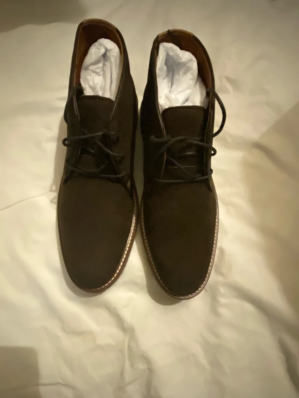 Men's Suede Chukka Boots in Dark Brown - Lace-Up Casual Dress